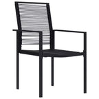 vidaXL Garden Chair Set of 2 PVC hollow rattan, powder-coated steel