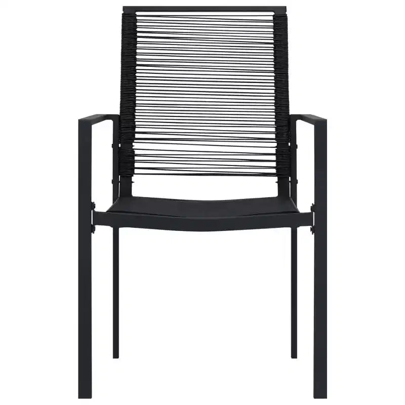 vidaXL Garden Chair Set of 2 PVC hollow rattan, powder-coated steel