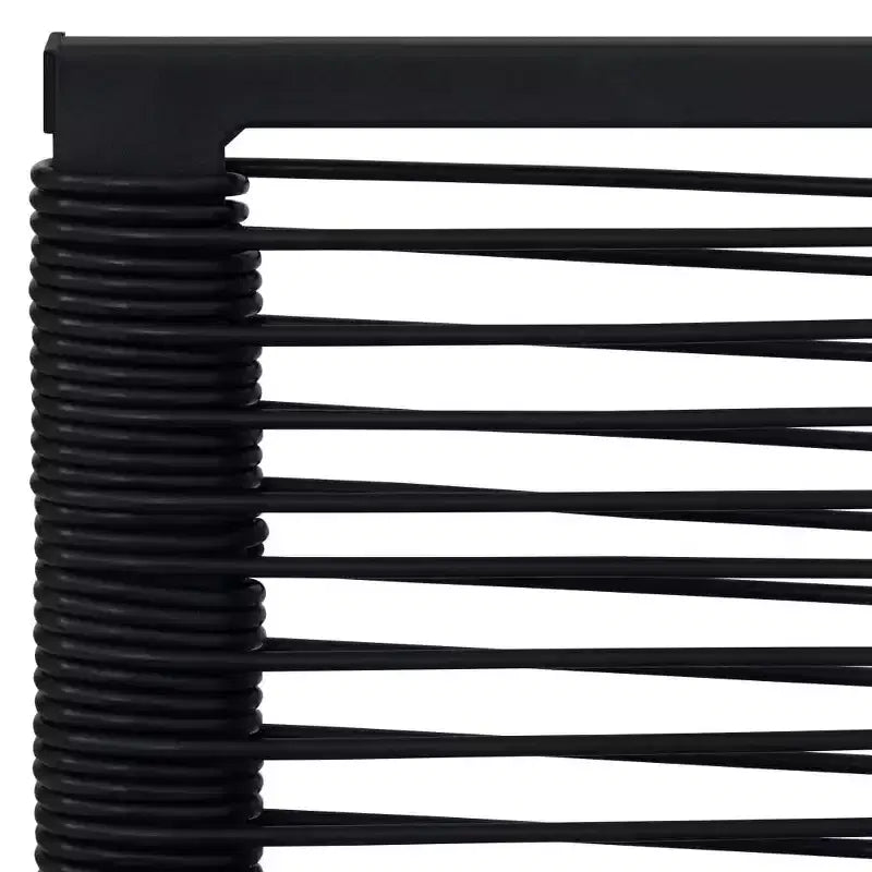vidaXL Garden Chair Set of 2 PVC hollow rattan, powder-coated steel