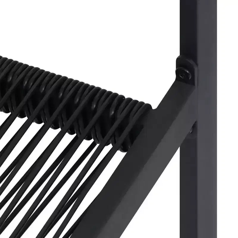 vidaXL Garden Chair Set of 2 PVC hollow rattan, powder-coated steel