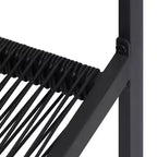 vidaXL Garden Chair Set of 2 PVC hollow rattan, powder-coated steel