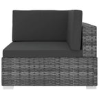 vidaXL Sectional Corner Chair with Cushions Poly Rattan