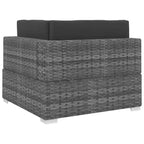 vidaXL Sectional Corner Chair with Cushions Poly Rattan