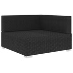 vidaXL Sectional Corner Chair with Cushions Poly Rattan