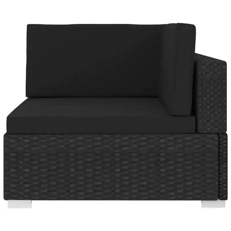 vidaXL Sectional Corner Chair with Cushions Poly Rattan