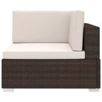 vidaXL Sectional Corner Chair with Cushions Poly Rattan