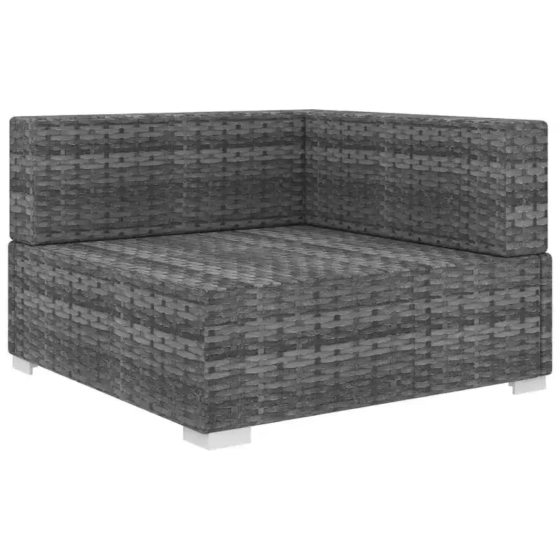 vidaXL Poltrona angolare componibile con cuscini in polyrattan