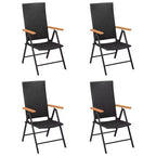 vidaXL Garden Chair Set of 2 PE rattan, aluminum Standard