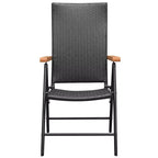 vidaXL Set 2 Sedie da Giardino in Rattan PE, alluminio Standard