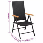 vidaXL Set 2 Sedie da Giardino in Rattan PE, alluminio Standard
