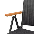 vidaXL Set 2 Sedie da Giardino in Rattan PE, alluminio Standard