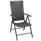 vidaXL Set 2 Sedie da Giardino in Rattan PE, alluminio Standard