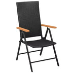 vidaXL Set 2 Sedie da Giardino in Rattan PE, alluminio Standard