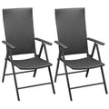 vidaXL Set 2 Sedie da Giardino in Rattan PE, alluminio Standard