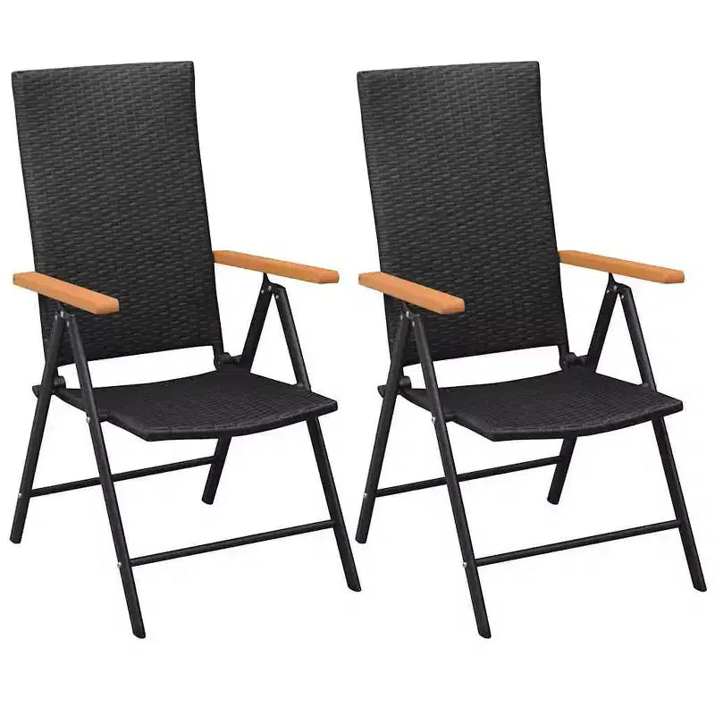vidaXL Set 2 Sedie da Giardino in Rattan PE, alluminio Standard
