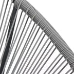 vidaXL Sedia a dondolo Rattan PE, acciaio verniciato a polvere