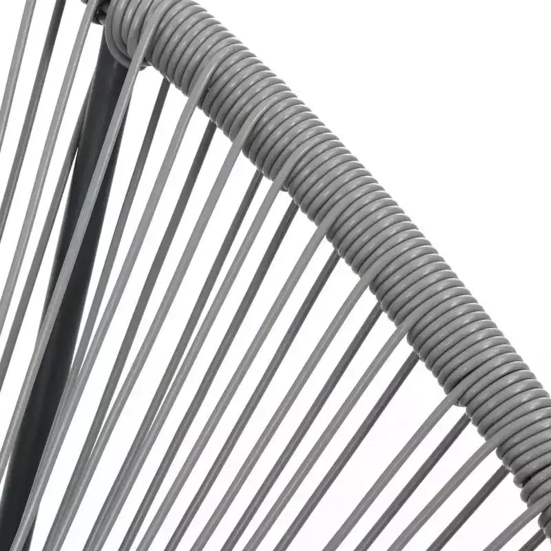 vidaXL Sedia a dondolo Rattan PE, acciaio verniciato a polvere