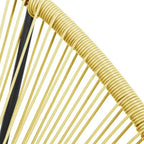vidaXL Sedia a dondolo Rattan PE, acciaio verniciato a polvere