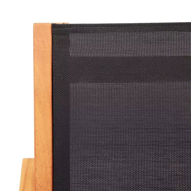 vidaXL Sedia da giardino, Legno massello di eucalipto naturale, Textilene