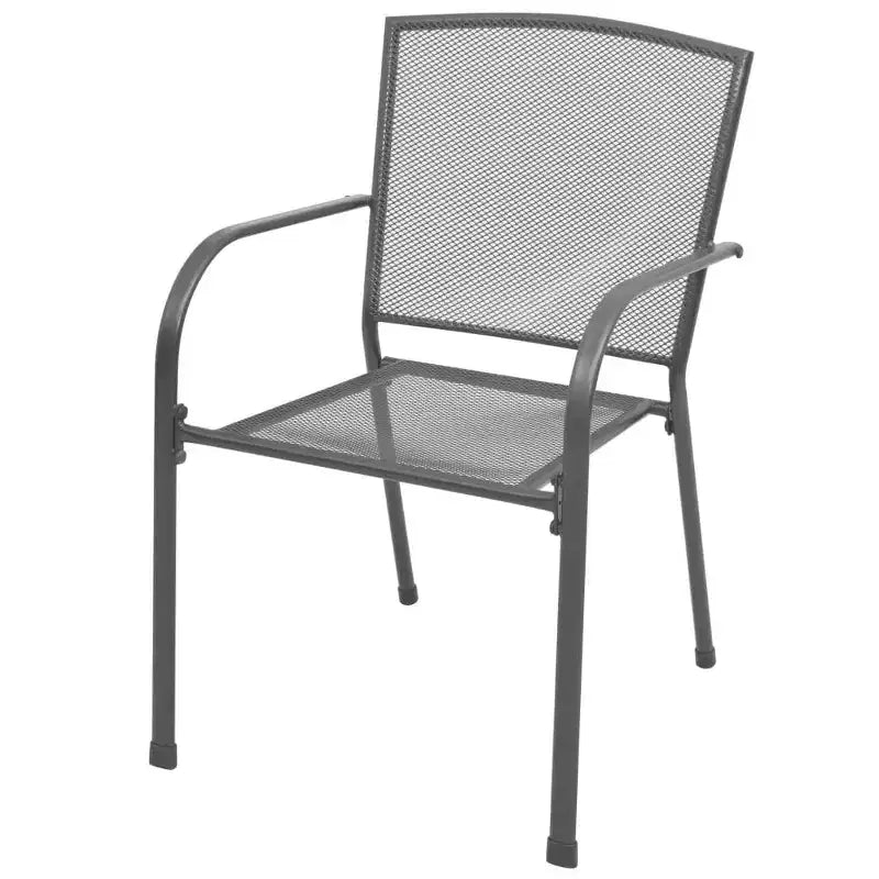 vidaXL Set 2 Sedie da Esterno in Acciaio Verniciato a Polvere e con Rivestimento E-coat