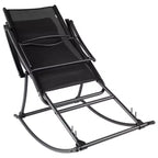 vidaXL Garden Chair Black Steel Standard Foldable Garden Chair
