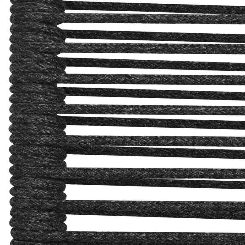 vidaXL Outdoor Chair Set of 2 Black Cotton rope, Powder-coated steel
