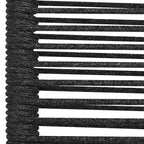 vidaXL Outdoor Chair Set of 2 Black Cotton rope, Powder-coated steel
