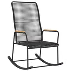 vidaXL Patio Rocking Chair Black 23.2x31.3x40.9 PVC Rattan