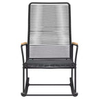 vidaXL Sedia a dondolo da giardino Nera 23.2x31.3x40.9 Rattan in PVC