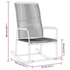 vidaXL Sedia a dondolo da giardino Nera 23.2x31.3x40.9 Rattan in PVC