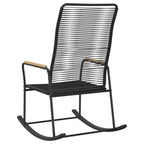 vidaXL Sedia a dondolo da giardino Nera 23.2x31.3x40.9 Rattan in PVC