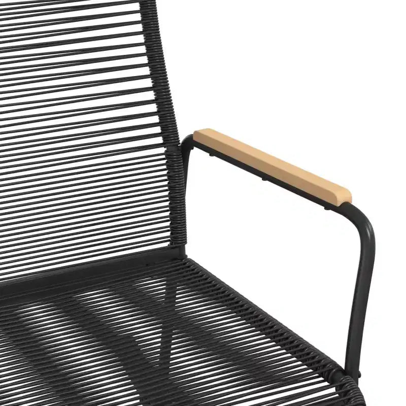 vidaXL Sedia a dondolo da giardino Nera 23.2x31.3x40.9 Rattan in PVC