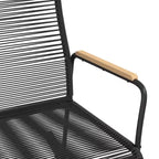 vidaXL Sedia a dondolo da giardino Nera 23.2x31.3x40.9 Rattan in PVC