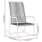 vidaXL Sedia a dondolo da giardino Nera 23.2x31.3x40.9 Rattan in PVC