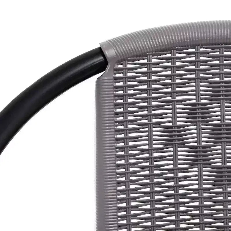 vidaXL Sedia da Giardino, Set da 4, in rattan sintetico, acciaio, nera Standard