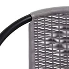vidaXL Sedia da Giardino, Set da 4, in rattan sintetico, acciaio, nera Standard