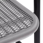 vidaXL Sedia da Giardino, Set da 4, in rattan sintetico, acciaio, nera Standard