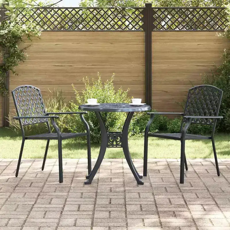 vidaXL Garden Chair 2 pcs Anthracite 22.05 x 25.59 x 35.04 in Steel
