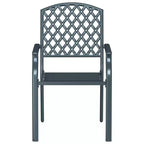 vidaXL Garden Chair 2 pcs Anthracite 22.05 x 25.59 x 35.04 in Steel