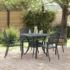 vidaXL Sedie da Giardino 4 pz Antracite 56 x 65 x 89 cm Acciaio