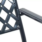 vidaXL Sedie da Giardino 4 pz Antracite 56 x 65 x 89 cm Acciaio