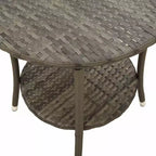 vidaXL Reclining Patio Chairs 2 pcs with Table Gray Poly Rattan