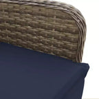 vidaXL Reclining Patio Chairs 2 pcs with Table Gray Poly Rattan