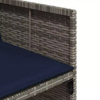 vidaXL Sedia da Giardino Grigia in Rattan PE Pieghevole Standard
