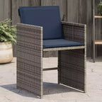 vidaXL Sedia da Giardino Grigia in Rattan PE Pieghevole Standard