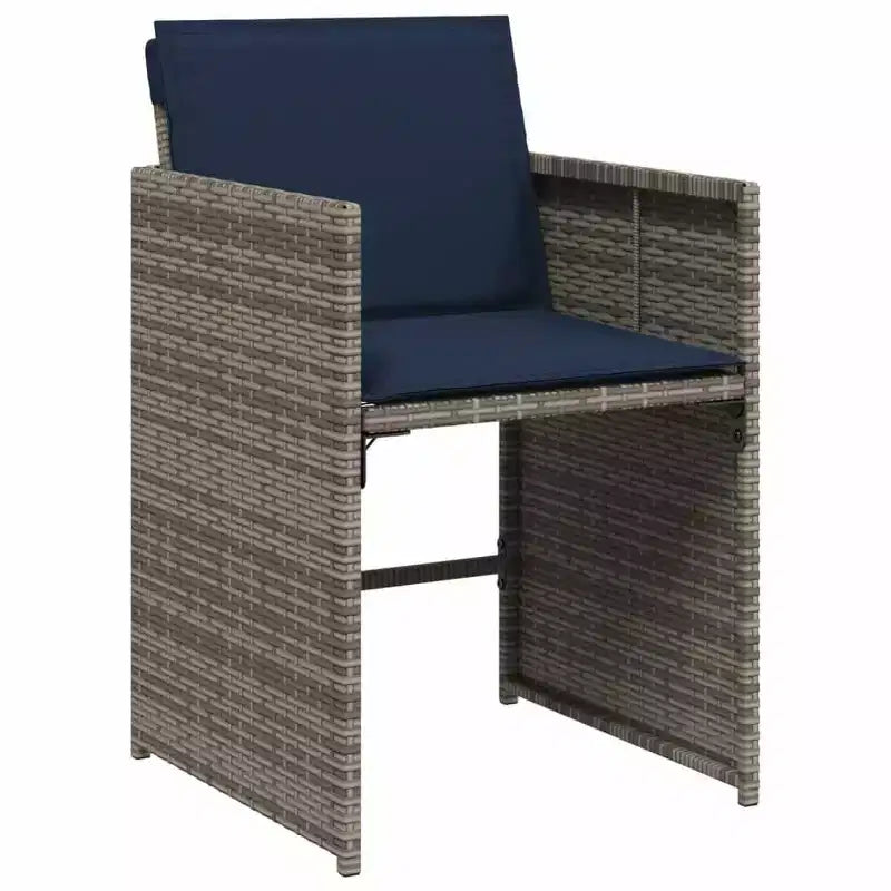 vidaXL Sedia da Giardino Grigia in Rattan PE Pieghevole Standard