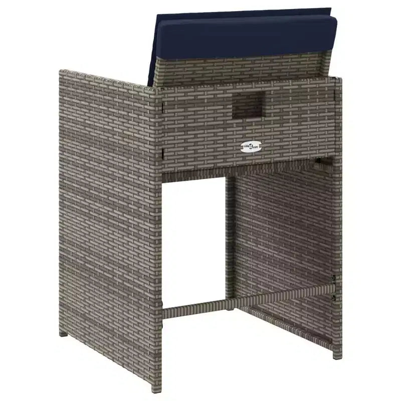 vidaXL Sedia da Giardino Grigia in Rattan PE Pieghevole Standard