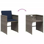 vidaXL Sedia da Giardino Grigia in Rattan PE Pieghevole Standard