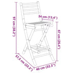vidaXL Outdoor Bar Stool Natural Bamboo Standard Outdoor Bar Stool Size