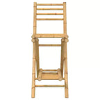 vidaXL Outdoor Bar Stool Natural Bamboo Standard Outdoor Bar Stool Size